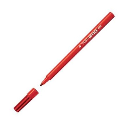 TRATTO OFFICE FINE ROTULADOR PUNTA DE FIBRA ROJO - 12U-