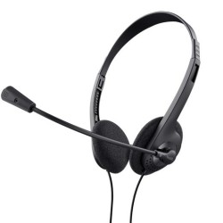 TRUST AURICULARES PRIMO ESTÉREO JACK 3.5MM CON MICRÓFONO CONTROL VOLUMEN AJUSTABLE NEGRO