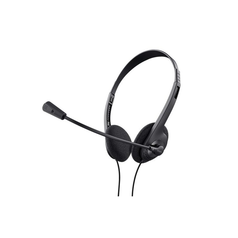 TRUST AURICULARES PRIMO ESTÉREO JACK 3.5MM CON MICRÓFONO CONTROL VOLUMEN AJUSTABLE NEGRO