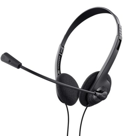 TRUST AURICULARES PRIMO ESTÉREO JACK 3.5MM CON MICRÓFONO CONTROL VOLUMEN AJUSTABLE NEGRO