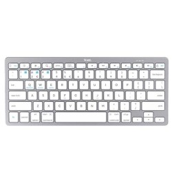 TRUST TECLADO BASICS BLUETOOTH PARA PC, TABLET Y SMARTPHONE BLANCO/PLATA