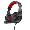 TRUST AURICULARES GAMING HEADSET C/ MICROFONO DIADEMA AJUSTABLE JACK 3.5.MM ROJO/NEGRO