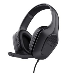 TRUST AURICULARES GAMING GXT 475 ZIROX HEADSET C/ MICROFONO DIADEMA AJUSTABLE JACK 3.5.MM NEGRO