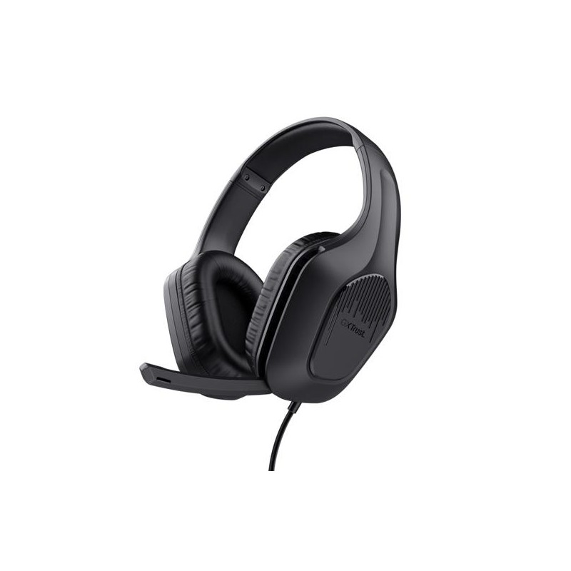 TRUST AURICULARES GAMING GXT 475 ZIROX HEADSET C/ MICROFONO DIADEMA AJUSTABLE JACK 3.5.MM NEGRO