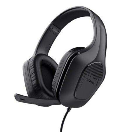 TRUST AURICULARES GAMING GXT 475 ZIROX HEADSET C/ MICROFONO DIADEMA AJUSTABLE JACK 3.5.MM NEGRO