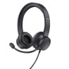 TRUST AURICULARES AYDA ESTÉREO JACK 3.5MM CON MICRÓFONO AJUSTABLE NEGRO
