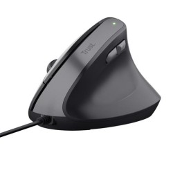 TRUST RATÓN ERGONÓMICO VERTICAL BAYO II CON CABLE 800/2400DPI NEGRO