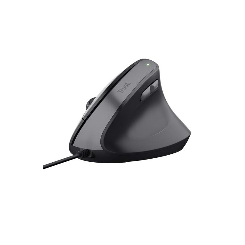 TRUST RATÓN ERGONÓMICO VERTICAL BAYO II CON CABLE 800/2400DPI NEGRO