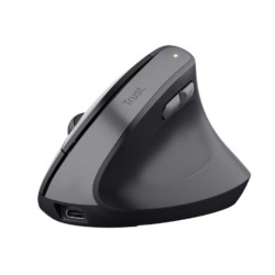 TRUST RATÓN MULTIDISPOSITIVO BAYO II+ ERGONÓMICO VERTICAL INALÁMBRICO BLUETOOTH 2.4GHZ 6 BOTONES RECARGABLE NEGRO