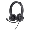 TRUST AURICULARES HS-150 ESTÉREO JACK 3.5MM CON MICRÓFONO FLEXIBLE AJUSTABLE NEGRO