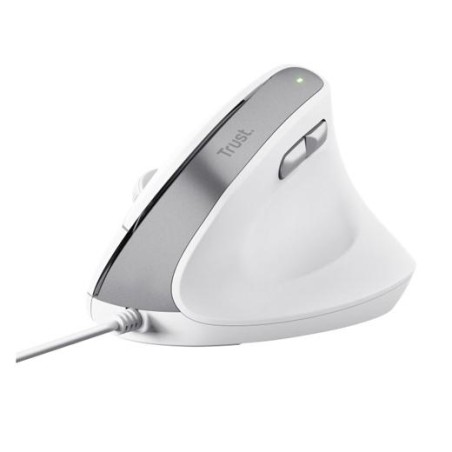 TRUST RATÓN ERGONÓMICO VERTICAL BAYO II CON CABLE 800/2400DPI BLANCO