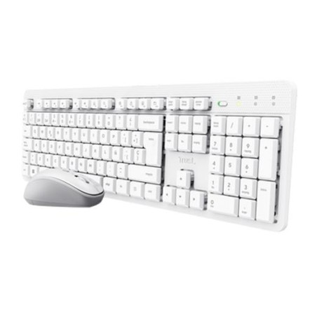 TRUST COMBO TECLADO + RATÓN INALÁMBRICO ODY II SILENCIOSO BLANCO