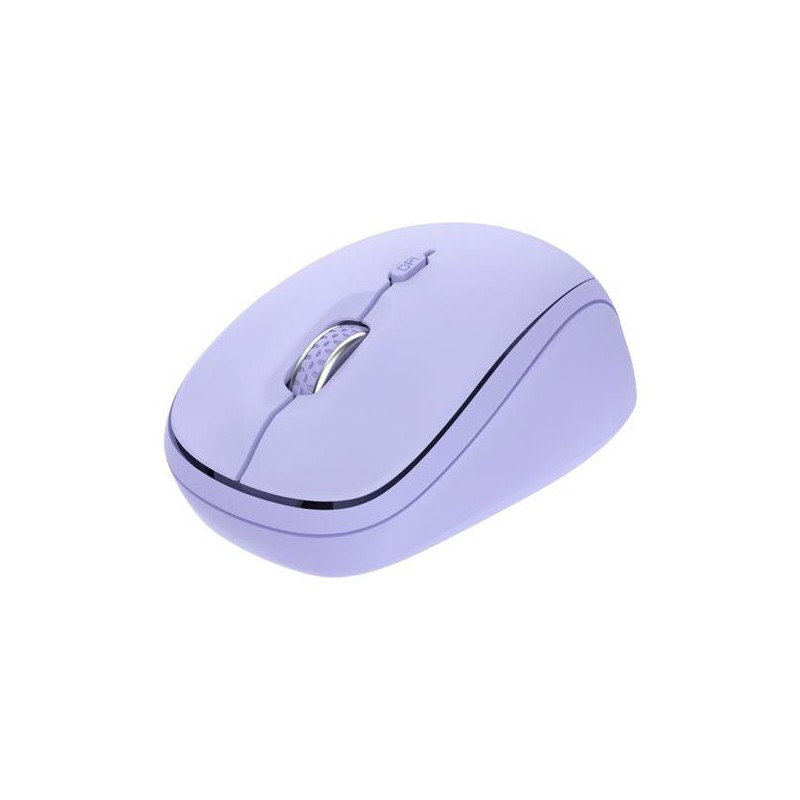TRUST RATÓN OPTICO INALAMBRICO Y BLUETOOTH YVI+ 1600 DPI LILA 3 DISPOSITIVOS