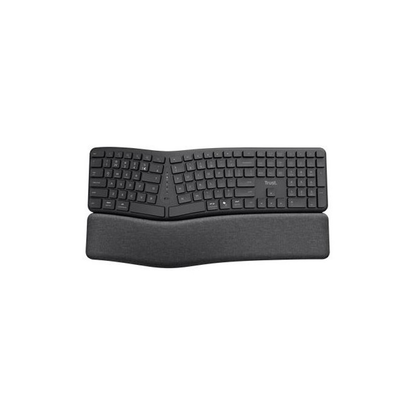 TRUST TECLADO PARTIDO INALÁMBRICO KEYRA MULTIDISPOSITIVO, USB BLUETOOTH NEGRO