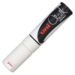 UNIBALL MARCADOR DE TIZA LÍQUIDA CHALK PWE-8K PUNTA BISELADA BLANCO