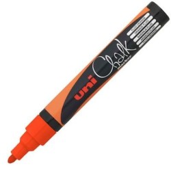 UNIBALL MARCADOR DE TIZA LÍQUIDA CHALK PWE-5M NARANJA FLÚOR CAJA 6 UD