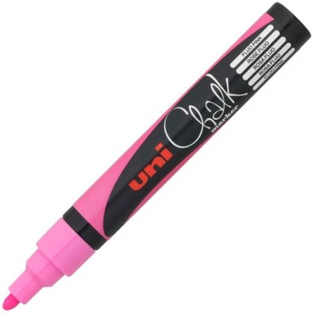 UNIBALL MARCADOR DE TIZA LÍQUIDA CHALK PWE-5M ROSA FLÚOR