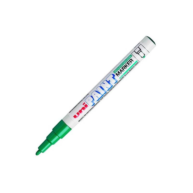 UNIBALL MARCADOR PERMANENTE PAINT PX-21L VERDE CAJA 12 UD