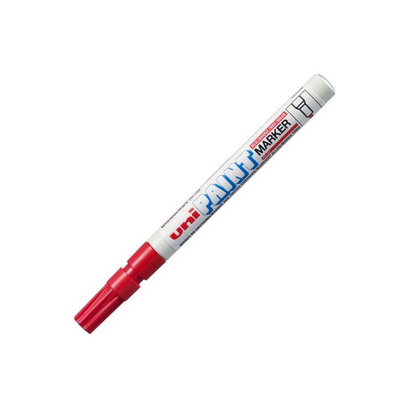 UNIBALL MARCADOR PERMANENTE PAINT PX-21L ROJO CAJA 12 UD