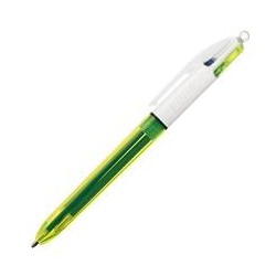 BIC BOLÍGRAFO 4 COLORES FLUOR CAJA 12 UD