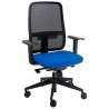 UNISIT SILLA BLAZE GIRATORIA SINCRO REPOSABRAZOS AJUSTABLES RESPALDO MALLA NEGRO Y ASIENTO ACOLCHADO AZUL