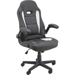 UNISIT SILLÓN GAMING GIRATORIO CON REPOSABRAZOS NEGRA Y BLANCA