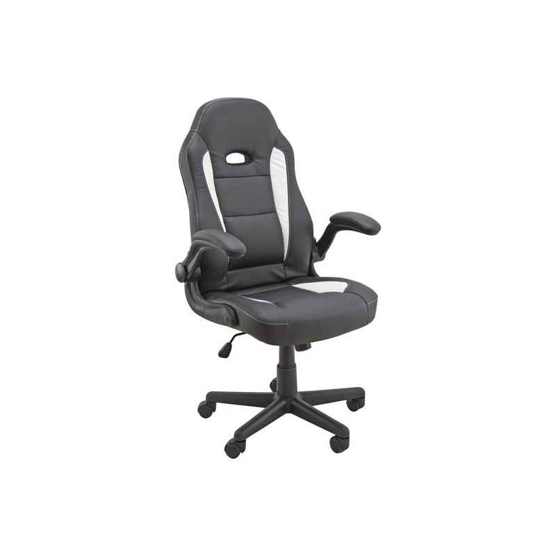 UNISIT SILLÓN GAMING GIRATORIO CON REPOSABRAZOS NEGRA Y BLANCA
