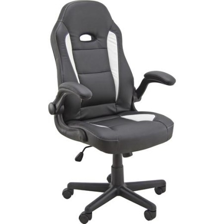UNISIT SILLÓN GAMING GIRATORIO CON REPOSABRAZOS NEGRA Y BLANCA