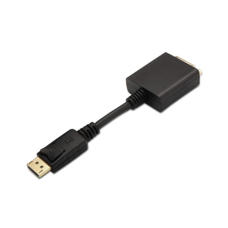 AISENS CONVERSOR DISPLAYPORT A DVI SINGLE LINK, DP/M - DVI A/H NEGRO 15CM