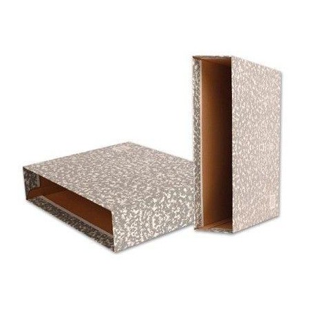 UNISYSTEM CAJETÍN PARA ARCHIVADOR PALANCA CLÁSICO 65MM FOLIO CARTÓN FORRADO GRIS