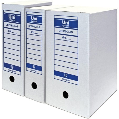 UNISYSTEM CAJA ARCHIVO DEFINICLAS FOLIO CARTÓN FOLIO DOBLE PACK 50 UD