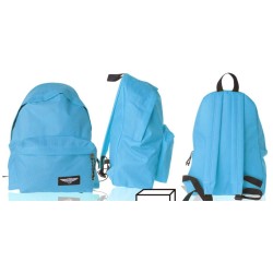 MOCHILA ECO GRANDE CREMALLERA AZUL