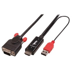 LINDY CABLE CONVERSOR HDMI A VGA NEGRO 2,0M