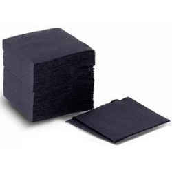 PAQUETE 100 SERVILLETAS 2 CAPAS 20X20 PASTA NEGRO