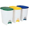 PAPELERA CON PEDAL 25L BLANCO/VERDE