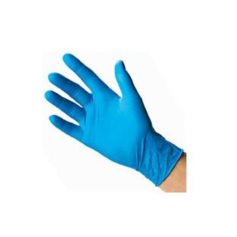 GUANTES DE NITRILO AZUL SIN POLVO TALLA XS CAJA -100-