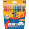 BIC ROTULADORES BIC KIDS COLOREUR 10+2 PUNTA MEDIA SURTIDOS