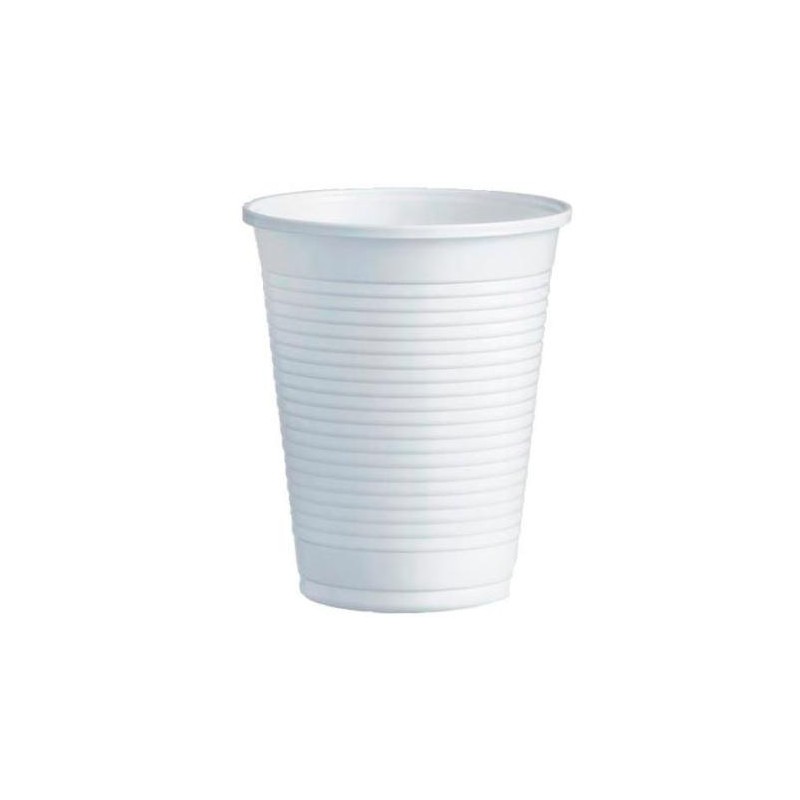 VASO DE PLÁSTICO PP 220CC BLANCO CAJA 100 UD