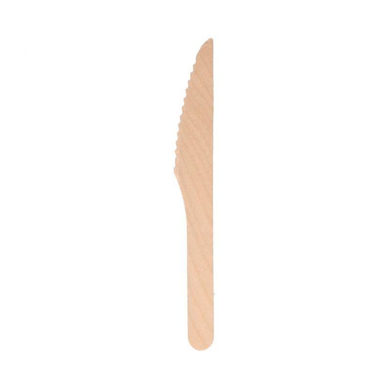 CUCHILLO MADERA 16CM MARRÓN -100U-