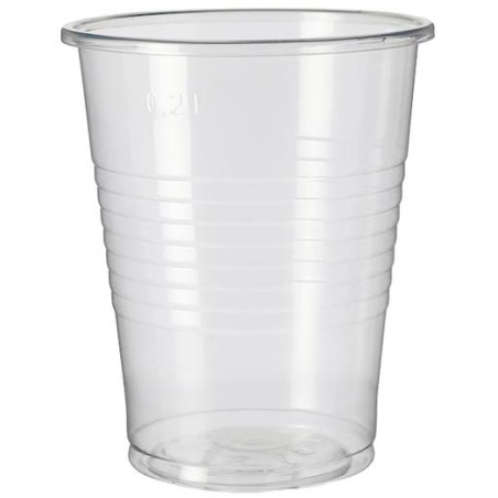 VASO AGUA 200ML PP TRANSPARENTE -PAQUETE 100U-