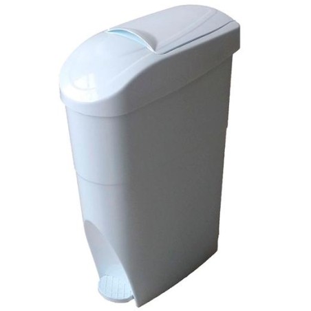 CONTENEDOR HIGIÉNICO FEMENINO CON PEDAL 18L BLANCO
