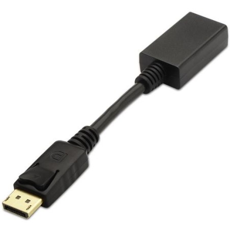 AISENS CONVERSOR DISPLAYPORT A HDMI, DP/M - HDMI A/H NEGRO 15CM