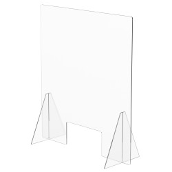 MAMPARA DE PROTECCIÓN SOBREMESA 850X750MM METACRILATO 2,5MM TRANSPARENTE