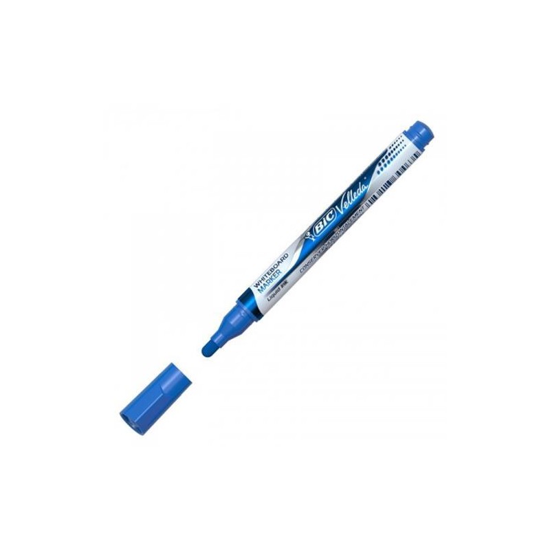 VELLEDA MARCADOR PIZARRA BLANCA POCKET PUNTA REDONDA AZUL CAJA 12 UD