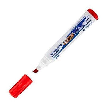VELLEDA MARCADOR PIZARRA BLANCA ECOLUTIONS 1751 PUNTA BISELADA ROJO CAJA 12 UD