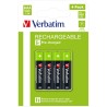 VERBATIM PILAS ALCALINAS RECARGABLES AAA - HR03 - (PACK 4 UDS) (SUSTITUYE 49942)