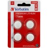 VERBATIM PILAS PLANAS DE LITIO 3V - CR2016 (4 PACK)