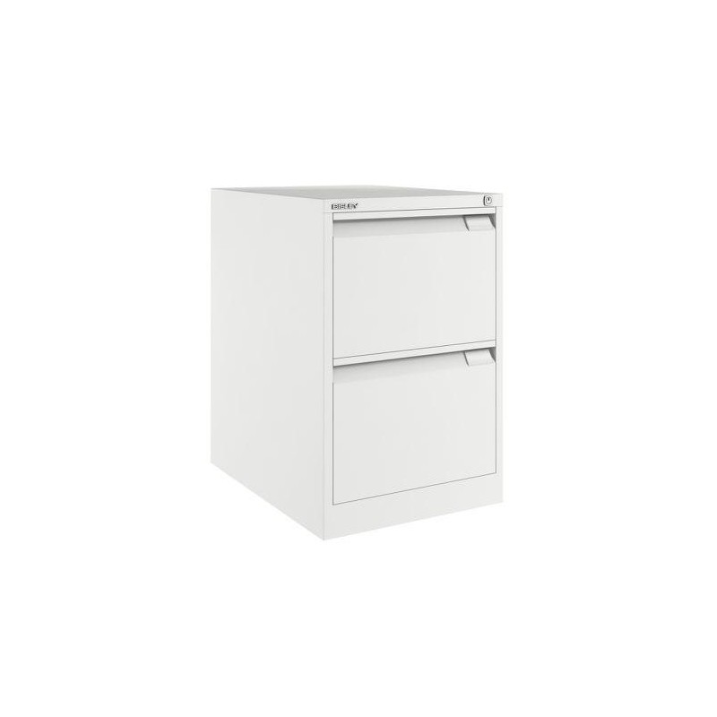 BISLEY ARCHIVADOR METÁLICO BS1623 PREMIUM 2 CAJONES FOLIO CARPETAS COLGANTES MULTIFORMATO FONDO 62CM BLANCO