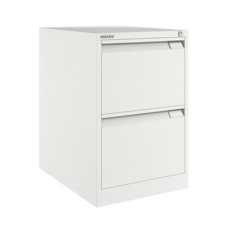 BISLEY ARCHIVADOR METÁLICO BS1623 PREMIUM 2 CAJONES FOLIO CARPETAS COLGANTES MULTIFORMATO FONDO 62CM BLANCO