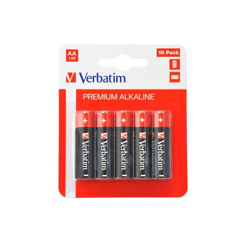 VERBATIM PILAS ALCALINAS AA - LR06 - PACK 10 UDS
